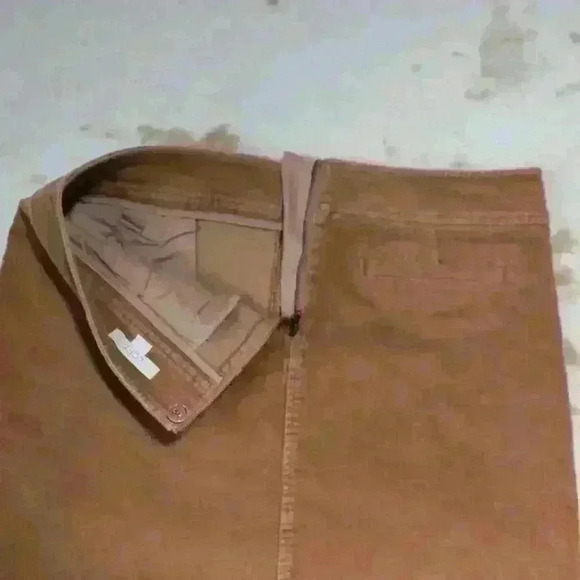 LOFT Brown Corduroy Zip Up Mini Pencil Skirt Boho Western Cowgirl Women Size 8 - Picture 9 of 9
